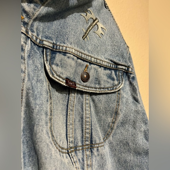 Vintage 90s MELISSA ETHERIDGE Chrome Plated Lee Denim Tour Jean Jacket Size XL - Picture 3 of 7